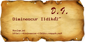 Diminescur Ildikó névjegykártya