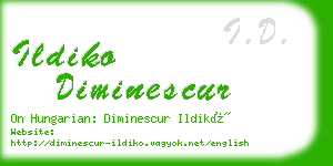 ildiko diminescur business card